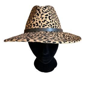 Chicos Animal Print Wool cowboy hat
